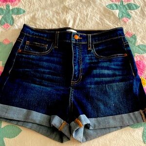 High waisted denim shorts